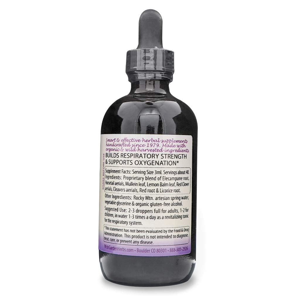 WishGarden Herbs Respiratory Tonic for Resistance & Strength Organic