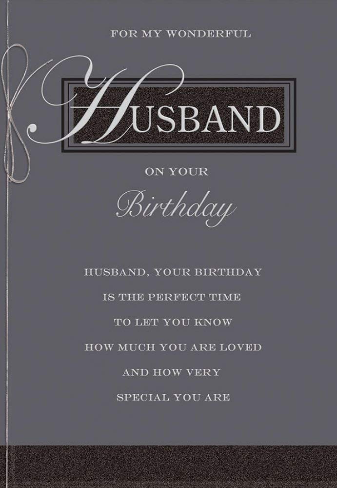 Traditional Birthday Card Husband - 10 x 7 inches - Piccadilly Greetings