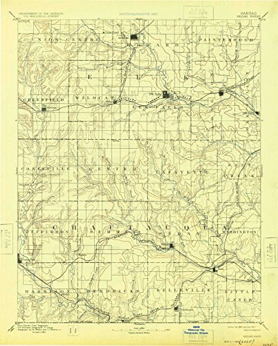 Yellowmaps Sedan Ks Topo Map 1125000 Scale 30 X 30 Minute Historical 1889 Updated 1925 1995 X 1602 In Tyvek - 