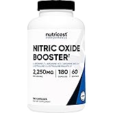 Nutricost Nitric Oxide Booster 2250mg, 180 Capsules - 750mg Per Casule, 60 Servings - Gluten Free and Non-GMO