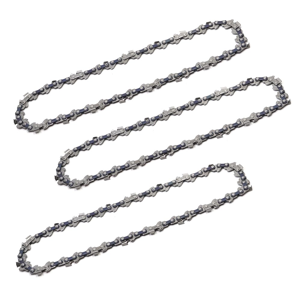 KtbeYTi 3 Pack 6 Inch 37TG Mini Chainsaw Chain, Replacement Saw Chain for Garden Branch Cutting, Manganese Steel Chainsaw Accessories