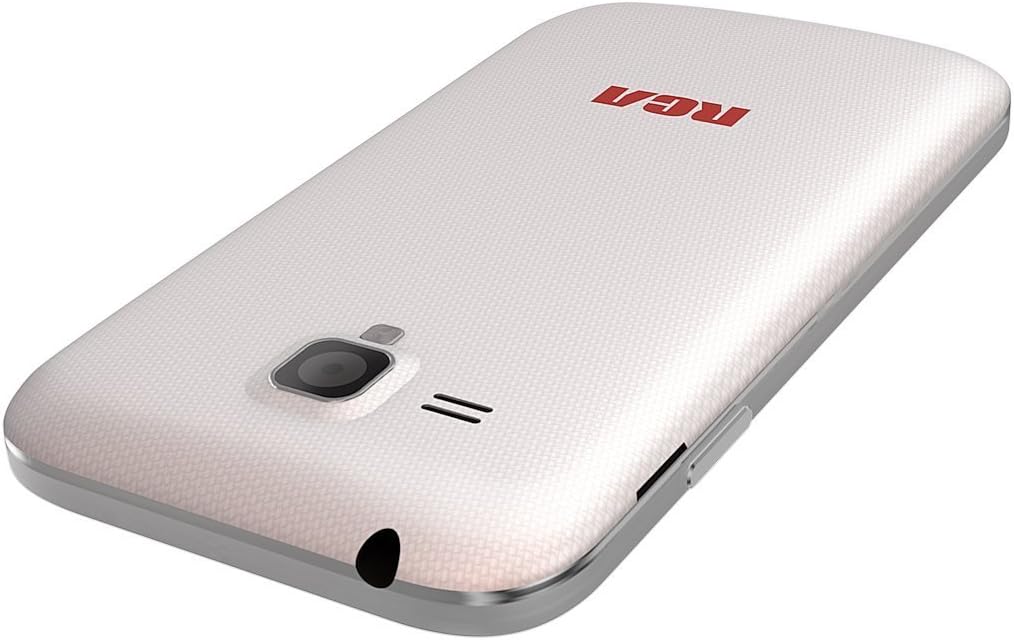 RCA M1 4.0 Unlocked Cell Phone, Dual SIM, 5MP Camera, Android 4.4, 1.3GHz (White)