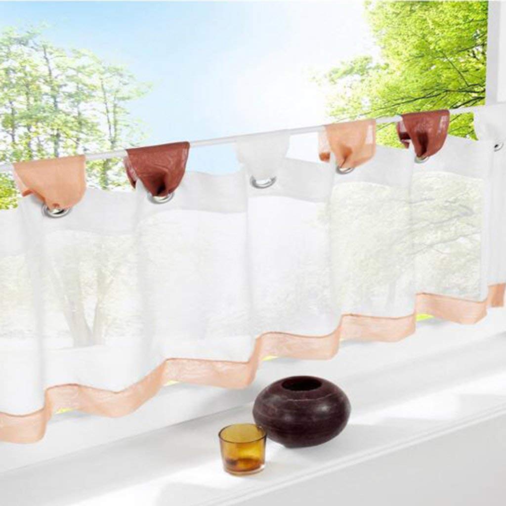 Emmala Cortinas Algodón Lino Cafe Volants Cocina Cortinas Netas Cortas