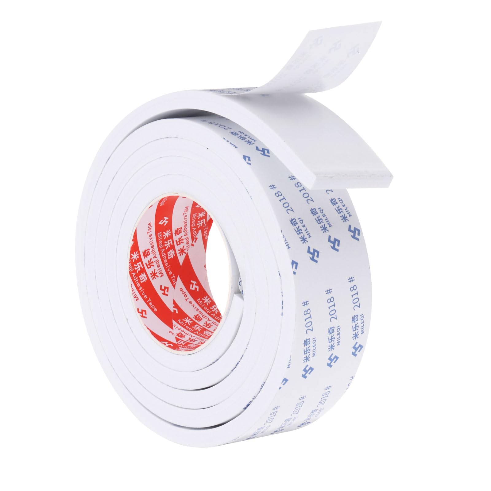PATIKIL 2m/6.6ft Sealing Foam Tape, 5cm Wide 10mm Thick Single Sided Weather Stripping Door Seal Strip for Window Door Insulation, White