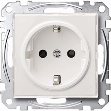 Merten MEG2300-3500 SCHUKO-Steckd.m.transparenter Abdeckung,BRS,STK,transparent/polarws. M-Creativ, Weiß