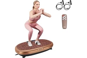 EILISON 3D Vibration Plate Exercise Machine for Lympathic Drainage - Whole Body Workout Vibration Fitness Platform w/Loop Ban