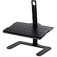 Safco Height Adjustable Footrest, High Quality Aluminum Construction, Black