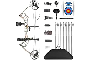 MOTION ZEUS Compound Bow Package for Youth & Adults,Beginners and Women,22.5"-30" Draw Length,10-50 Lbs Draw Weight,290fps,Limbs Made in USA,Hunting Bow Archery Set