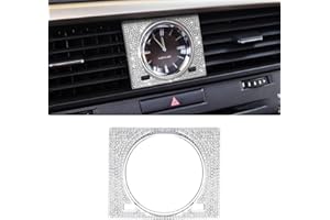 CARFIB Car Interior Bling Accessories for Lexus RX 350 450h Hybrid Clock 2020 2019 Decal Sticker Cover Parts Decoration Men Women Zinc Alloy Crystal Silver