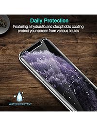LK - Protector de pantalla para iPhone XS Max, cristal templado, compatible con carcasas, tecnología de doble defensa [marco de alineación fácil instalación]