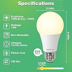 DEGNJU A19 LED Light Bulbs, 100 Watt Light Bulb