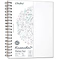 Ohuhu Double Sided Marker Pads Art Sketchbook Bleedproof - 7.6x10 Large Paper Size - 90LB/150GSM Smooth Drawing Papers - 60 S