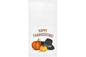 WAMIKA Thanksgiving Day Pumpkin Hand Towel Ultra Soft Highly Absorbent Towels Kitchen Fingertip Towel Guest Towel Hand Towels for Bathroom Hotel Gym and Spa (16 x 30 In,White)
