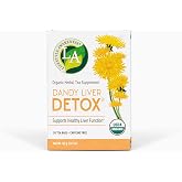 Lifestyle Awareness Dandy Liver Detox Tea with Cleansing Dandelion, Caffeine Free, 20 Tea Bags