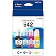 Faslvink Compatible 542 Ink Refill Bottles 4 Pack Replacement for Epson 542 Ink Refill Bottles Use with EcoTank Pro ET-5150 ET-5170 ET-5800 Ink Refill ET-5180 ET-5850 ET-5880 ET-16600 ET-16650 Printer