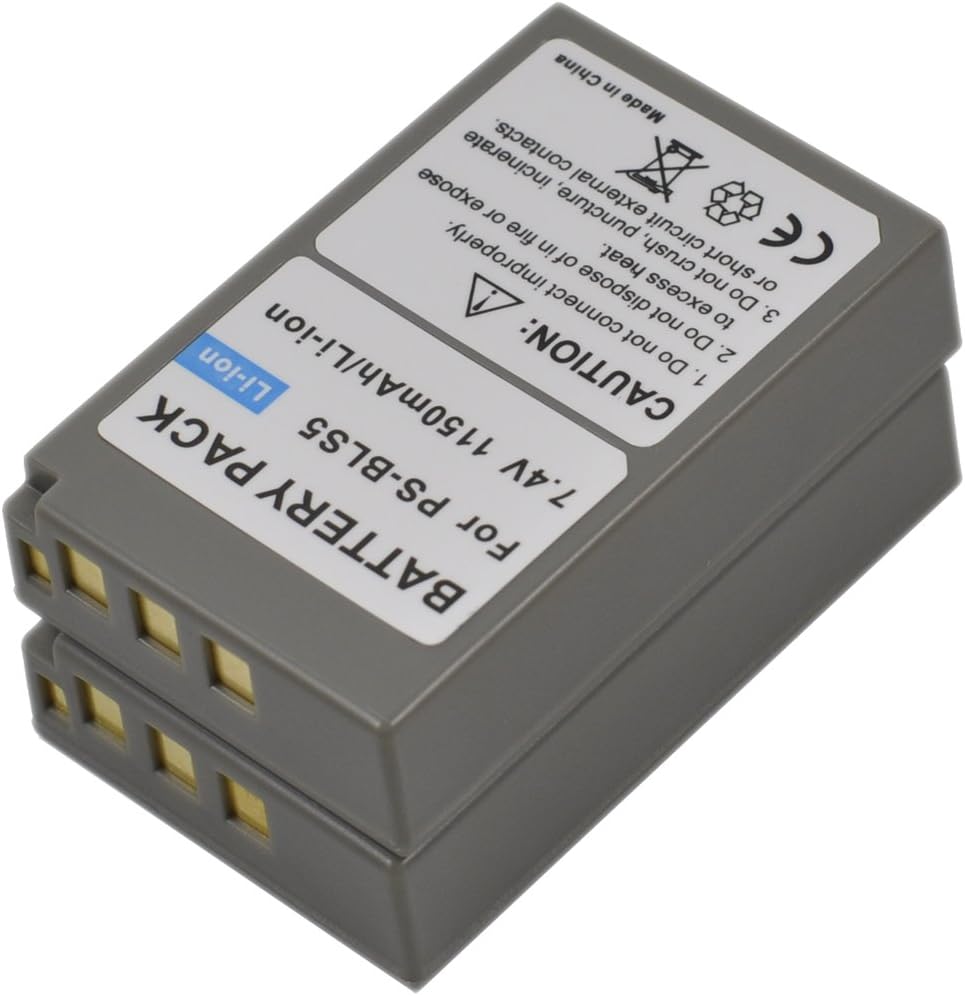 BTBAI 2x BLS-50 Camera Battery for BLS50 BLS-1 PS-BLS1 E-P3 E-PL1s E-PL E-PL3 E-PL5 E-PM1 E-PM2 E-400 E-420 E-450 E-600 E-620 E-P1 E-P2 E-PL1 EVOLT E-M10 Stylus 1 Stylus1 E-PL6 E-PL7 E-PL8 k1a