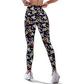 80s 90s Outfit Tummy Control Yoga Pants for Women with Pockets, High Waist Running Sports Workout Yoga Leggings