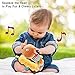 Jcobay Baby Toys Musical Caterpillar Stuffed Crawler Toy Soft Tummy Time Toy with Ruler Bells Rattle Crinkle Educational Interactive Plush Toy for Infant Newborn Boys Girls Toddler 3-12 6 Months Gift