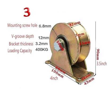 Chiloskit Rueda de ruedas de alta resistencia con ranura en V ...
