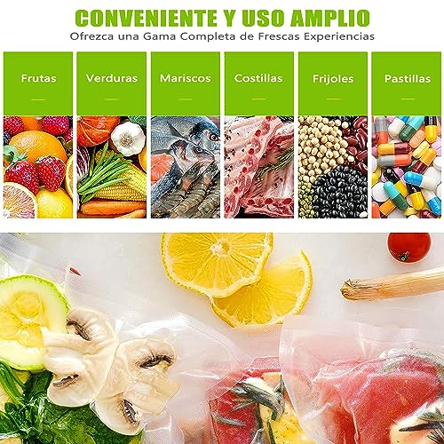 100 Bolsas para Sellar al Vacio Alimentos de 30*20 CM, MYAIOL Bolsas Selladoras al Vacío Precortadas Espesadas, Sin BPA, Grado Comercial, Ideal para Comida Sellada, Preparación de Comidas o Sous Vide
