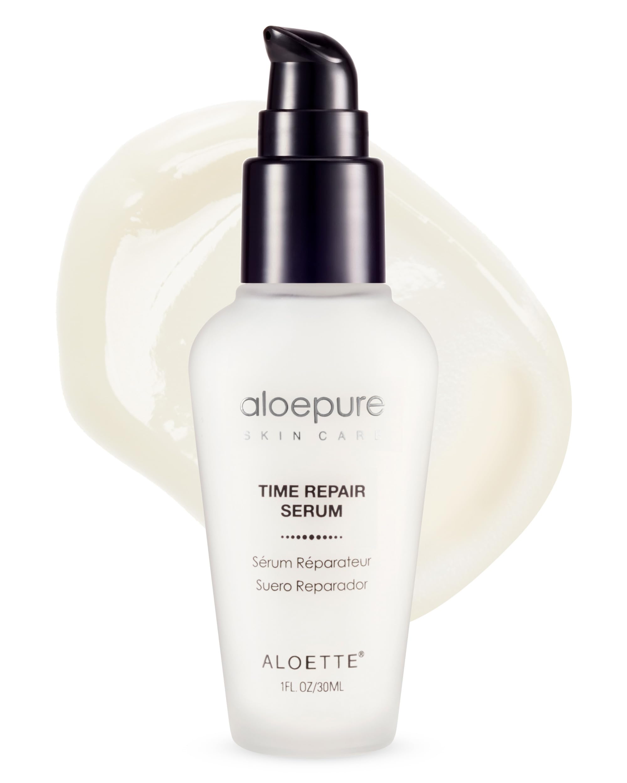 Aloette Time Repair Anti-Wrinkle Serum - Non Irritating and Lightweight Formula - Smooths Away Dead Cells and Wrinkles - Diminishes Appearance of Fine Lines - Suitable for All Skin Types - 30 ml