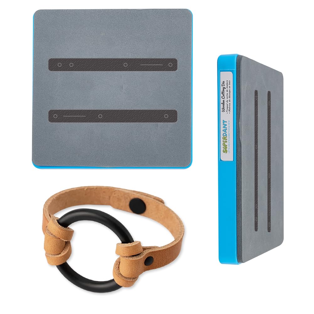 SUPERDANT Leather Circle Bracelet Cutting Dies Circle Charm Bracelets for Women Die Cuts Leather Wrap Bracelets for Girls Die Cutter Couples Friendship Cuff Bangle Jewelry Gift DIY Crafts Dies