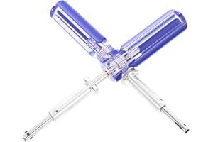 DECOMELODY 2 Pieces 75 Ohm Blue Cable Locking Terminator Keys for Catv Security, 7-inch Coaxial Cable Tool Set
