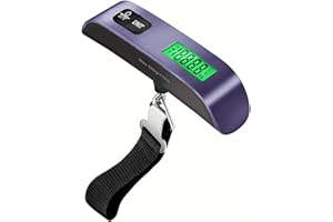 Digital Luggage Scale, 110 lbs Hanging Baggage Scale with Backlit LCD Display, Portable Suitcase Weighing Scale, Travel Lugga
