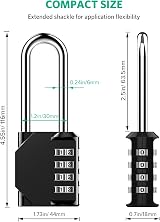BeskooHome Combination Padlock Heavy Duty 4-Digit Weatherproof 2.5 inch Shackle view 4