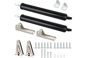 CNGGV Screen Door Closer Door Closer Kit,Gate Close for (Medium and Heavy Weight) Storm, Screen, & Security Doors New Doors or Replacement for Previous Units Black 2-Pcs