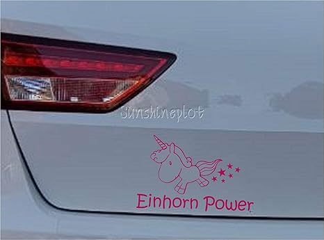 Sunshineplot Aufkleber Einhorn Power (Pink)