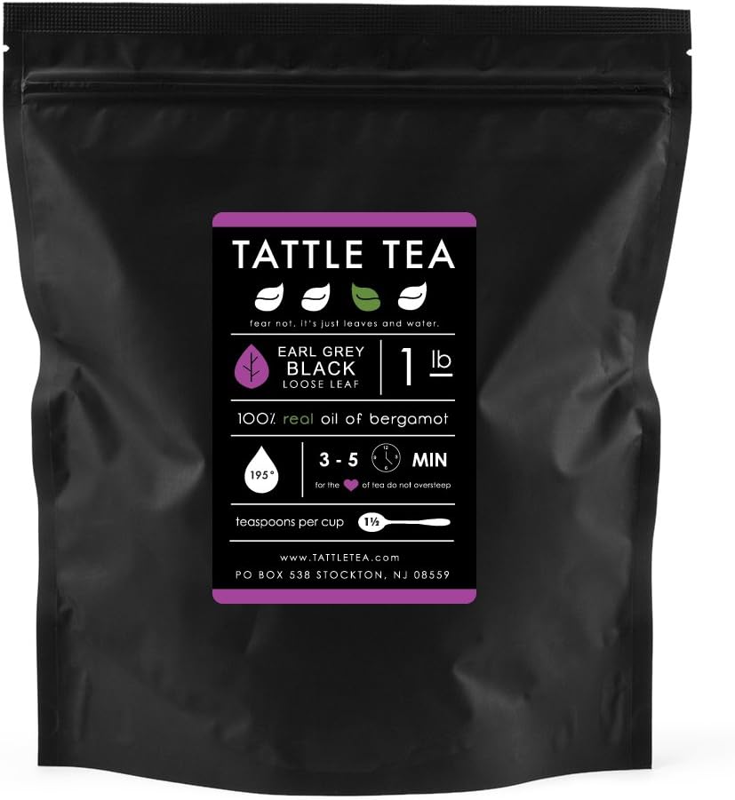 Tattle Tea Black Tea, Earl Grey, 1 Pound