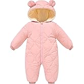 uideazone Baby Snowsuit Newborn Winter Clothes 0-24 Months Coat Jumpsuit Infant Boys Girls Hooded Puffer Jacket