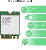 Durratou AX210 AX210NGW WiFi 6E Bluetooth 5.2 M.2 Wireless Adapter 3000Mbps view 8