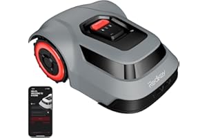Redkey MGC500 Robot Lawn Mower with 390ft Boundary Wires for 0.12 Acre (1/8 Acre), 45% Slope, 70Mins Runtime, Auto Recharge, Automatic Robotic Lawn Mower w/Precise Location & Breakpoint Detection