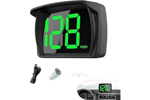 DACIRTY Car HUD Heads Up Display, GPS Navigation MPH Digital Speedometer USB Plug and Play HUD Display, Auxiliary Travel Accessory, Universal Fit for Most Cars (Black)