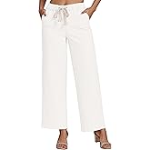 luvamia Wide Leg Jeans Woman High Waisted Trendy Pull On Elastic Waist Drawstring Stretchy Denim Jean Pants with Pockets