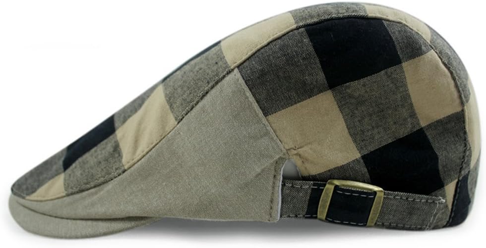 LOCOMO Checker Check Plaid Tartan Newsboy Beret Cap Hat FFH032