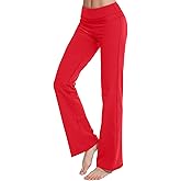 Zeronic Women's Bootcut Yoga Pants High Waist Tummy Control Long Bootleg Workout Running Flare Pants for Women Clothing