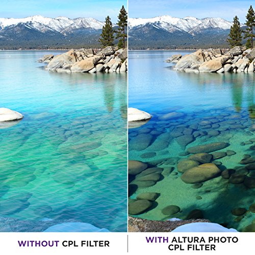 image for Altura Photo 77mm CPL Circular Polarizer Glass Filter, Slim Design w/R