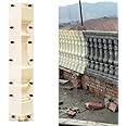 DIY Moulds Balustrades Mold Set Front Rear Roman Concrete Plaster Cement Railing Plastic Casting Mold Moulds for Court Balcony Garden Pool Walkways Decor Mould (70CMX18CM)