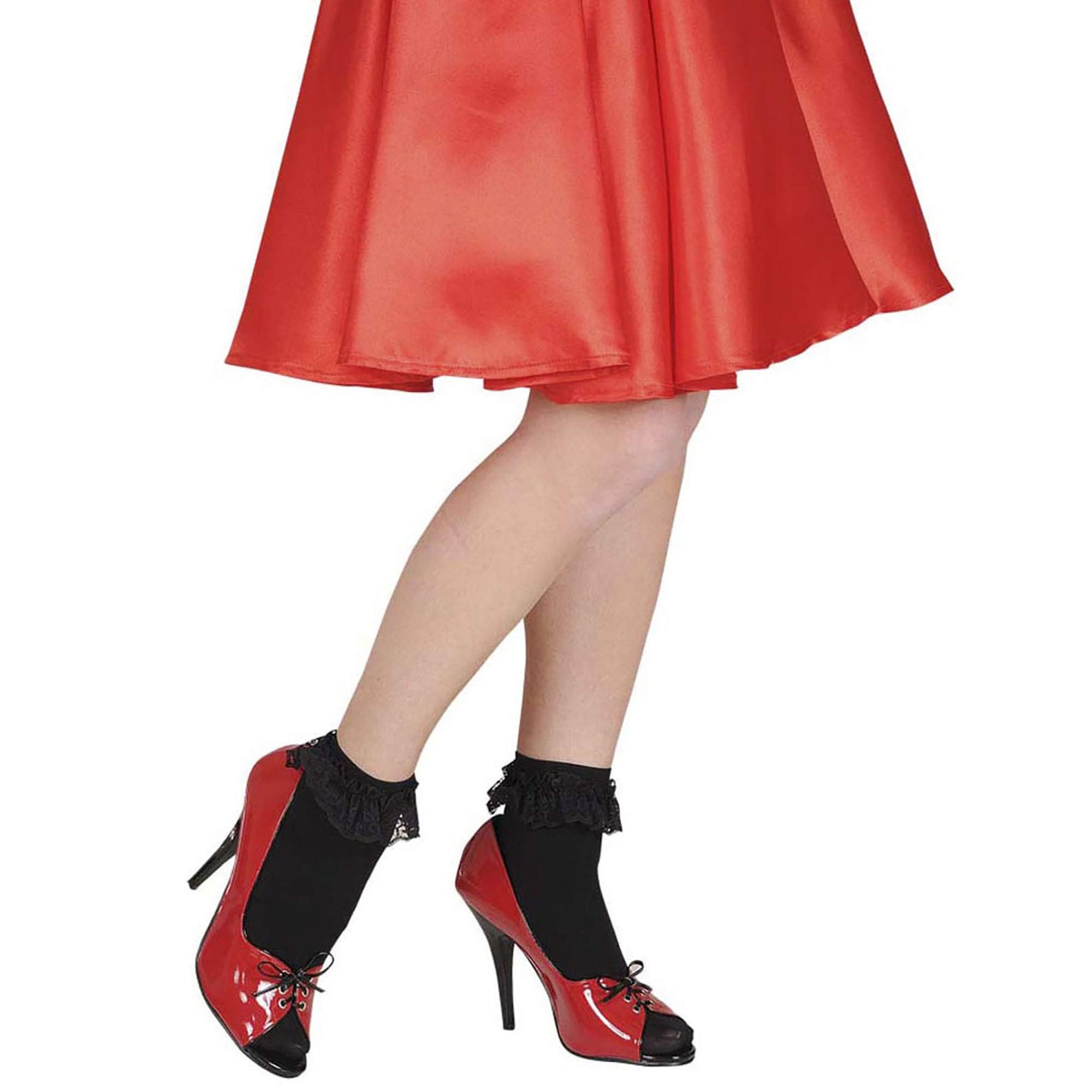 Socks withRuffle Lace Trim - 70 D - Black Accessory for Lingerie Fancy Dress