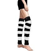 XEPST Leg Warmers for Women, Women's Cable Knit Over the Knee High Boot Winter Socks Long Warm Leg Warmers Soft Thick Thigh High Footless Socks, 70 cm