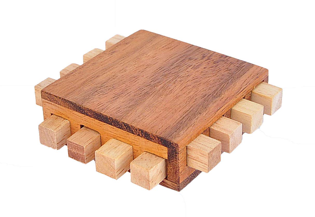 Logica Puzzles Art. The Chip - 3D Wooden Mind Puzzle - Difficulty 3/6 Hard - Leonardo da Vinci Collection