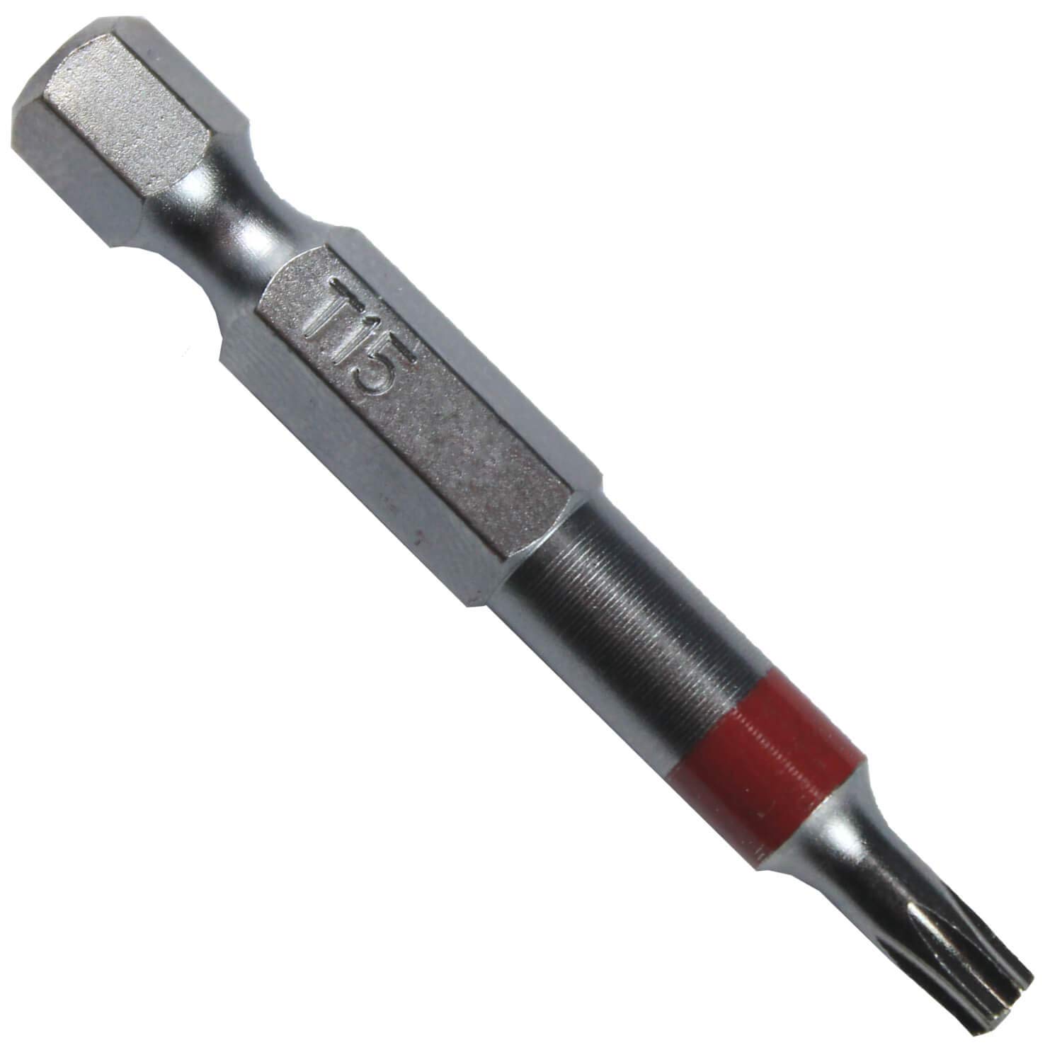 T15 X 2" Torx/Star Driver Bit - Color Coded Quick Change Shank Bit for Screws and Fasteners (50) Image