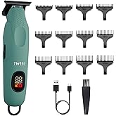 IWEEL Beard Trimmer for Men Professional Hair Trimmer for Men Hair Clippers Eletric Razor Shavers Zero Gapped T Blade Edgers Liners Cordless Rechargeable Mustache Grooming Kit for Body