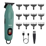 IWEEL Beard Trimmer for Men Professional Hair Trimmer for Men Hair Clippers Eletric Razor Shavers Zero Gapped T Blade Edgers Liners Cordless Rechargeable Mustache Grooming Kit for Body