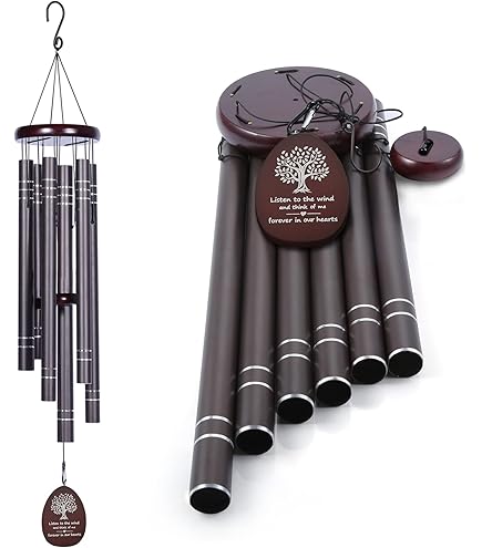 Carson Home Accents Sonnets Wind Chime – Campanello Eolico 140 Cm, 5 Tubi In Alluminio Anodizzato, Toni Profondi, The Old Rugged Cross