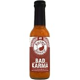 Bad Karma Hot Sauce | Hot With A Savory-Sweet Tang | No Preservatives, Vegan, Extract Free, Sugar Free, Paleo / Keto Friendly | Made In Finger Lakes, USA | 5 fl. oz bottle