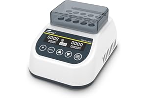 LAB FISH Mini Heating Digital Dry Bath Incubator Laboratory Thermostatic Heater,Programmable Timer | Dry Block Incubator with 1.5ml*15 Centrifuge Tubes Block